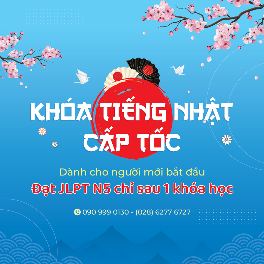 Popup Khóa tiếng Nhật cấp tốc N5